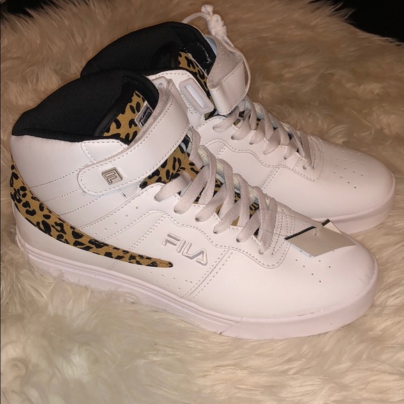 Fila Shoes - NWT FILA WHITE AND CHEETAH SNEAKERS